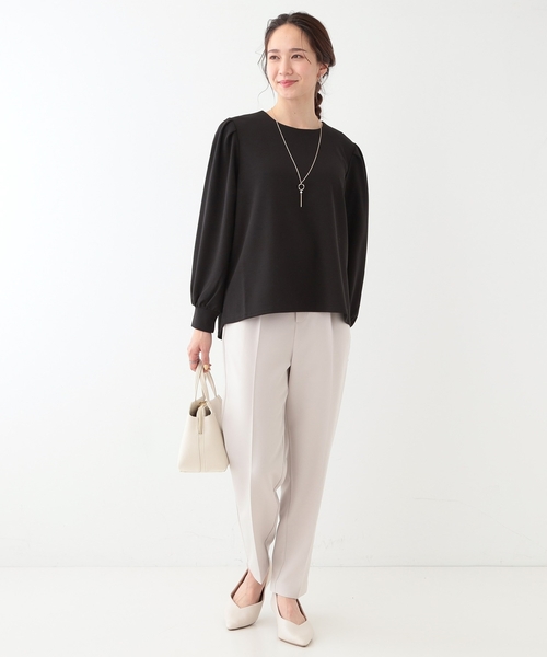 SHOO・LA・RUE（シューラルー）の「【SS-3L/洗える/通勤・セレモニーにも】しなやかな身のこなしが叶う ストレッチテーパードパンツ（その他パンツ・レディース・ライトブルー/ブラウン系その他/ブラック/ナチュラル・04/03/02/01/10/05）」の13枚目の写真