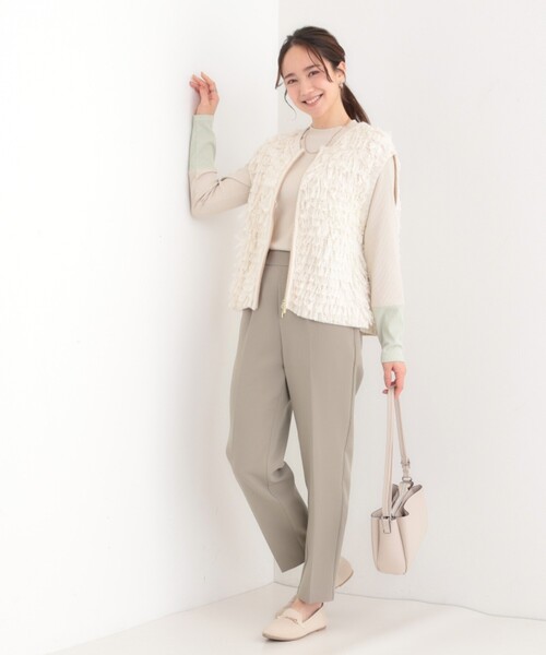 SHOO・LA・RUE（シューラルー）の「【SS-3L/洗える/通勤・セレモニーにも】しなやかな身のこなしが叶う ストレッチテーパードパンツ（その他パンツ・レディース・ライトブルー/ブラウン系その他/ブラック/ナチュラル・04/03/02/01/10/05）」の8枚目の写真