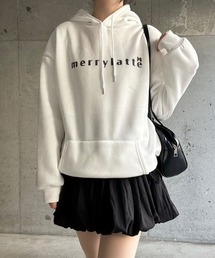 merrylatteロゴパーカー