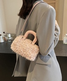 おしゃれスタ（オシャレスタ）の「もこもこミニボストン２WAYバッグ（ショルダーバッグ）」