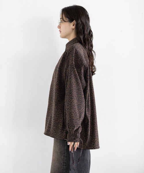 RAGEBLUE（レイジブルー）の「袖リボン/レオパードルーズシャツ（シャツ/ブラウス・レディース・ベージュ/ブラウン・FREE）」の15枚目の写真