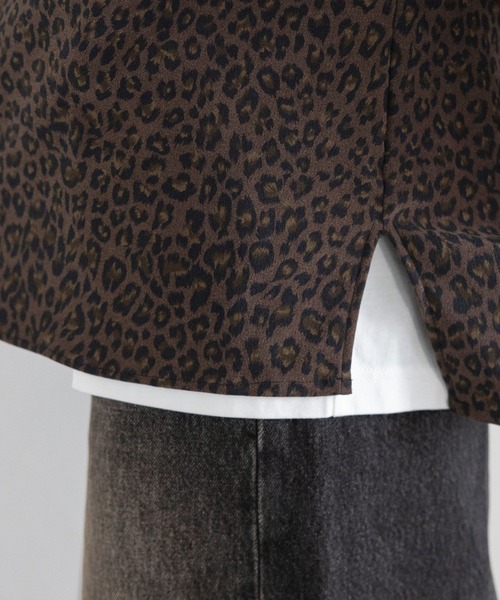 RAGEBLUE（レイジブルー）の「袖リボン/レオパードルーズシャツ（シャツ/ブラウス・レディース・ベージュ/ブラウン・FREE）」の10枚目の写真