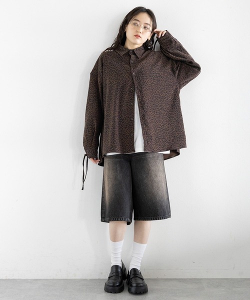 RAGEBLUE（レイジブルー）の「袖リボン/レオパードルーズシャツ（シャツ/ブラウス・レディース・ベージュ/ブラウン・FREE）」の20枚目の写真