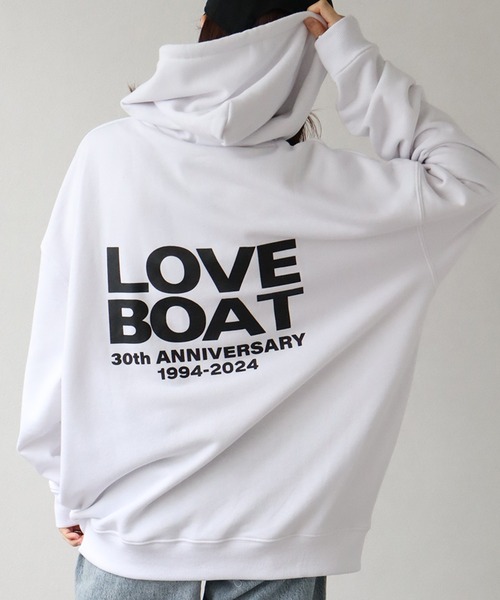 LOVE BOAT（ラブ・ボート）の「【Disney/ディズニー】×【LOVE BOAT/ラブボート】オーバーサイズ 裏毛 プルオーバーパーカー（パーカー・レディース・ブラック/ホワイト・L/XL/M）」の21枚目の写真