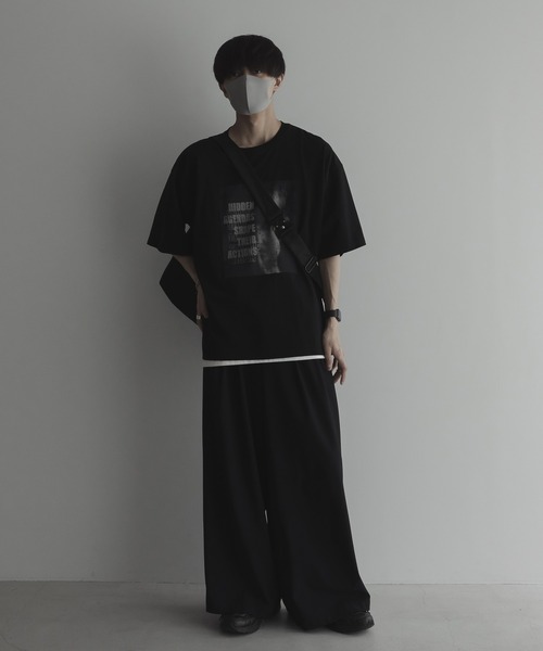 remer（リメール）の「loose graphic over Tee / ルーズグラフィックオーバーTシャツ（Tシャツ/カットソー・メンズ・ブラック系その他/ホワイト系その他/ホワイト系その他2/ブラック系その他3/ブラック系その他2/ホワイト系その他3・X-SMALL/SMALL/MEDIUM/LARGE）」の14枚目の写真