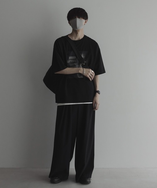 remer（リメール）の「loose graphic over Tee / ルーズグラフィックオーバーTシャツ（Tシャツ/カットソー・メンズ・ブラック系その他/ホワイト系その他/ホワイト系その他2/ブラック系その他3/ブラック系その他2/ホワイト系その他3・X-SMALL/SMALL/MEDIUM/LARGE）」の15枚目の写真