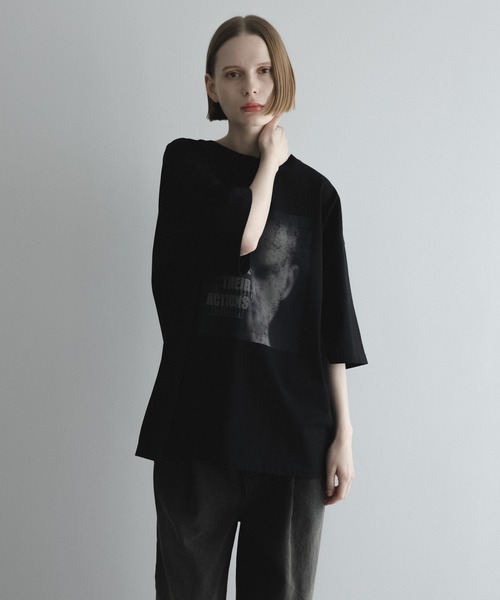 remer（リメール）の「loose graphic over Tee / ルーズグラフィックオーバーTシャツ（Tシャツ/カットソー・メンズ・ブラック系その他/ホワイト系その他/ホワイト系その他2/ブラック系その他3/ブラック系その他2/ホワイト系その他3・X-SMALL/SMALL/MEDIUM/LARGE）」の20枚目の写真