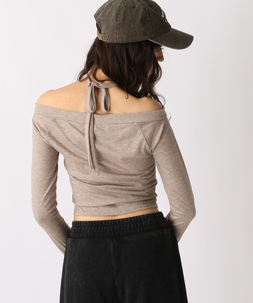 FOREVER 21（フォーエバー トゥエンティーワン）の「【2025SS】タイ付きロゴロングTシャツ（Tシャツ/カットソー・レディース・チャコールグレー/ベージュ・FREE）」の11枚目の写真