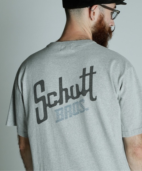 Schott ショット SNOWWASH T-SHIRT Schott BROS 半袖Tシャツ Schott/ショット/SNOWWASH T-SHIRT Schott BROS./スノー