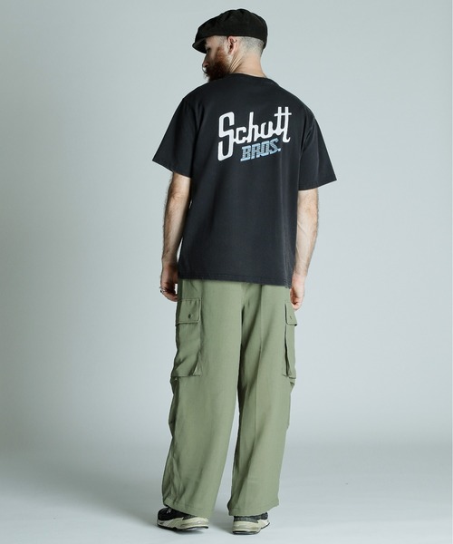 Schott(ショット)の「Schott/ショット/SNOWWASH T-SHIRT Schott BROS./スノーウォッシュ Tシャツ ショットブロス(Tシャツ/カットソー・メンズ・グレー/ブラック/ベージュ・2XL/XL/L/M)」の15枚目の写真