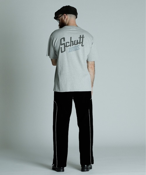 Schott(ショット)の「Schott/ショット/SNOWWASH T-SHIRT Schott BROS./スノーウォッシュ Tシャツ ショットブロス(Tシャツ/カットソー・メンズ・グレー/ブラック/ベージュ・2XL/XL/L/M)」の17枚目の写真