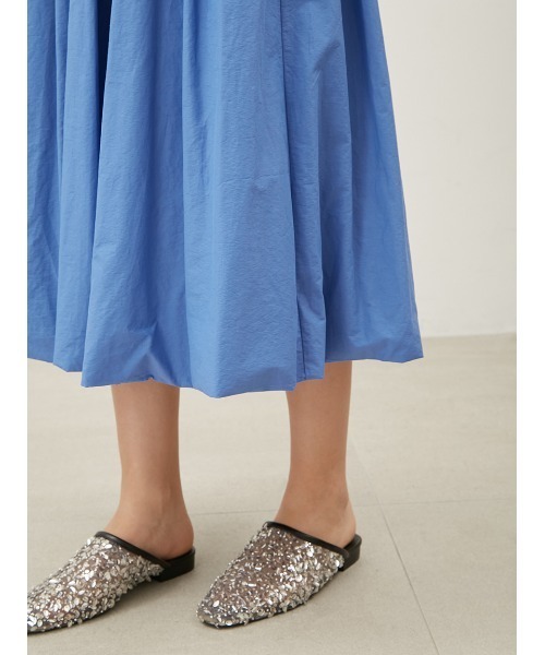 Mila Owen（ミラオーウェン）の「ウエストゴム2サイズバルーンスカート【手洗い可能】（スカート・レディース・ブルー/ホワイト/ブラック・1/0）」の14枚目の写真