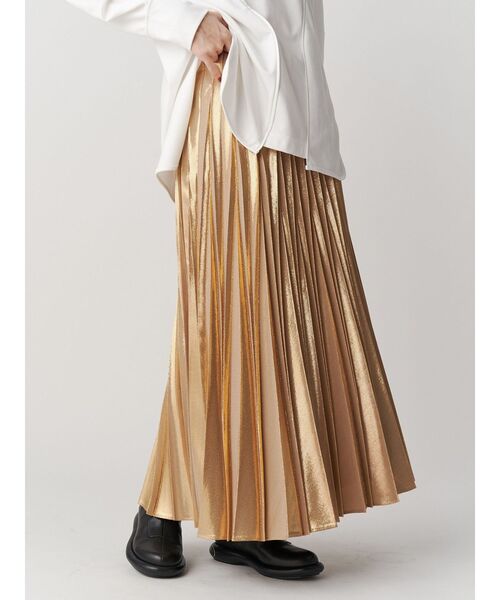 美品✦BRIEFING✦3D LOGO スカート✦ オリーブ✦ S セール】ORIGAMI PLEATS SK R / オリガミプリーツスカートラメ