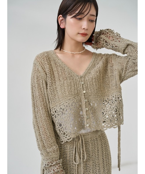 frayid エンブロイダリーニットカーディガン セール】エンブロイダリーニットカーディガン（ニット/セーター