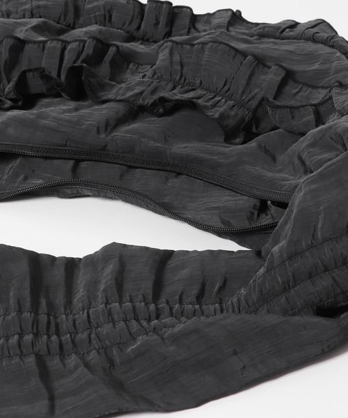 KBF(ケイビーエフ)の「フリルギャザーBAG(ショルダーバッグ・レディース・アイボリー/チャコールグレー/グリーン・ONE)」の19枚目の写真