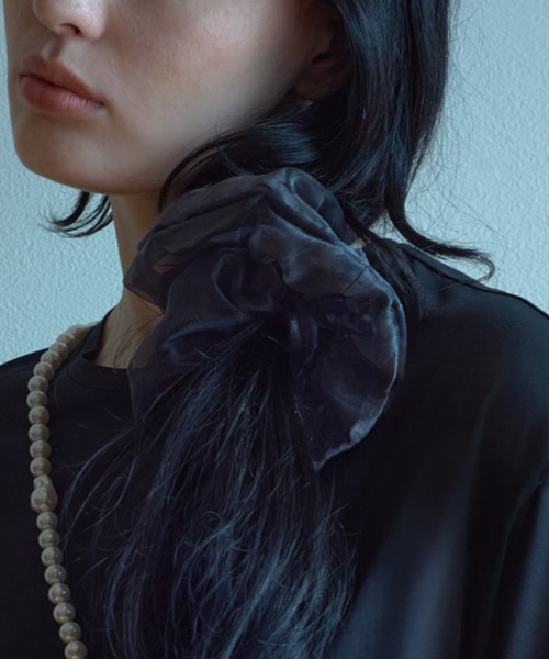 IRIS47(イリスフォーセブン)の「【IRIS 47】see-through shushu/シースルー シュシュ(シュシュ・レディース・ブラウン/ブラック・FREE)」の2枚目の写真