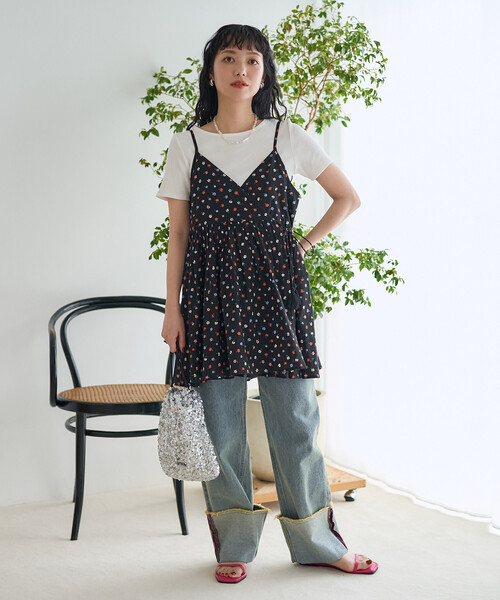 FREAK'S STORE(フリークスストア)の「インド カシュクールキャミソールチュニック(チュニック・レディース・オフホワイト/ピンク/ワイン/ブラック/ダークネイビー・フリ-)」の15枚目の写真