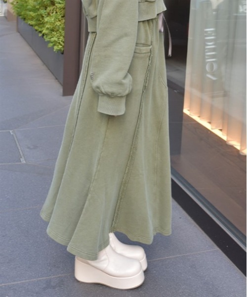 axes femme（アクシーズファム）の「スウェットマーメイドスカート（スカート・レディース・ブラック/グレー/カーキ・FREE）」の5枚目の写真