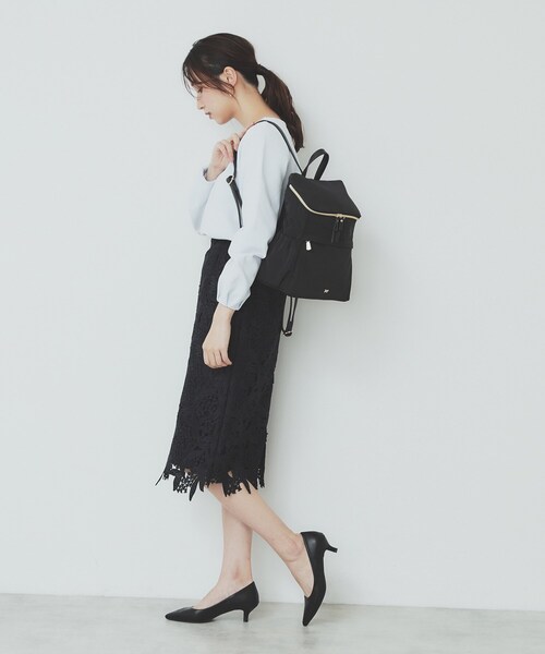 index（インデックス）の「プチリボンモチーフ付きリュック（バックパック/リュック・レディース・ベージュ/ブラック・00）」の4枚目の写真