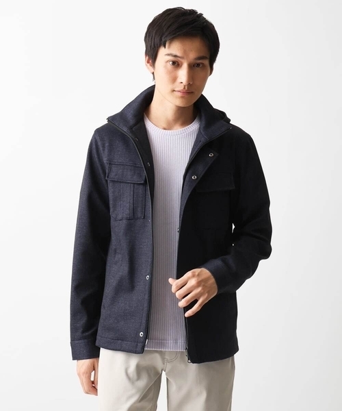 MKオム（MK homme）/【秋春兼用/洗える /ストレッチ】M−65ブルゾン / TEC EASY JERSEY セール】【秋春兼用/洗える /ストレッチ】M-65ブルゾン / TEC EASY