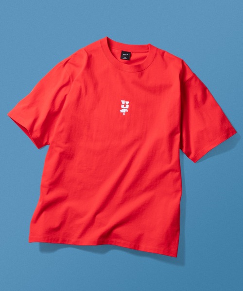HUF(ハフ)の「HUF SET MEGABLAST TEE(Tシャツ/カットソー・メンズ・ブラック/グリーン系その他/ホワイト/レッド・X-SMALL/SMALL/MEDIUM/LARGE/X-LARGE/XX-LARGE)」の1枚目の写真