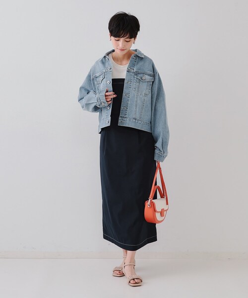 OPAQUE.CLIP（オペークドットクリップ）の「ストレッチデニムジャケット【洗濯機洗い可】（デニムジャケット・レディース・ネイビー/ブルー系その他/ブルー・40/38）」の11枚目の写真