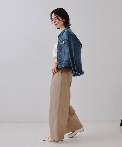 OPAQUE.CLIP（オペークドットクリップ）の「ストレッチデニムジャケット【洗濯機洗い可】（デニムジャケット・レディース・ネイビー/ブルー系その他/ブルー・40/38）」の15枚目の写真