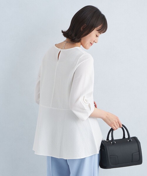 新品 greenlabelrelaxingサッカーペプラムプルオーバーカットソー UNITED ARROWS green label relaxing｜サッカー ペプラム プル