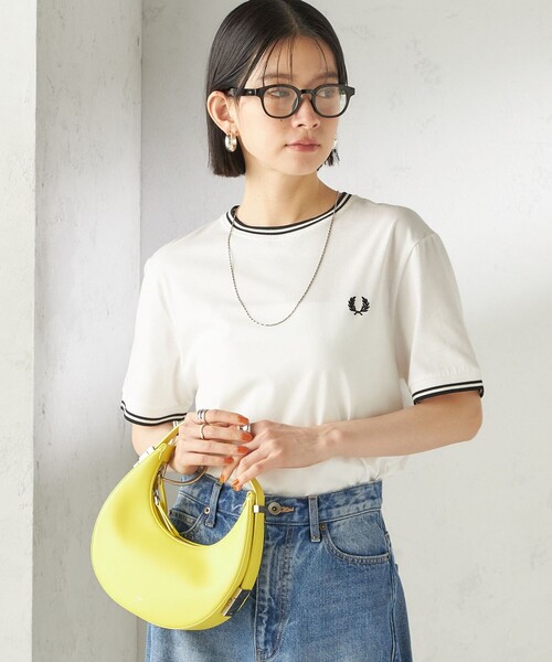 FRED PERRY(フレッドペリー)の「FRED PERRY:M1588 TWIN TIPPED TEE(Tシャツ/カットソー・レディース・ブラック/ダークグレー/グリーン/ネイビー/ライトブルー/ダークブルー/チャコールグレー/コバルトブルー/ホワイト・ONE SIZE)」の14枚目の写真