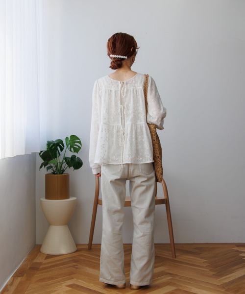 flower（フラワー）の「ブロッサムチュールブラウス（シャツ/ブラウス・レディース・ホワイト・FREE）」の2枚目の写真