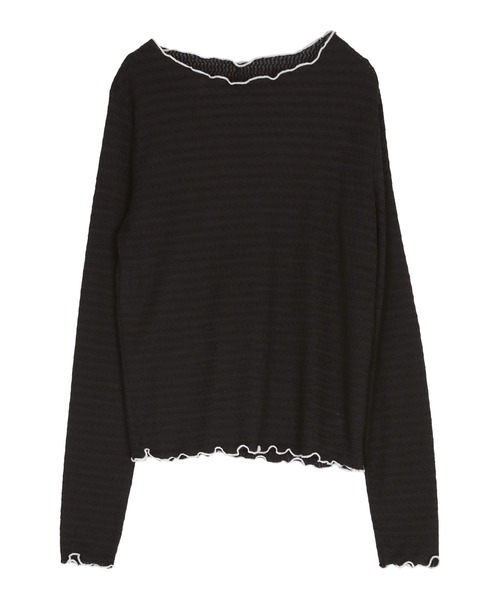 titivate(ティティベイト)の「配色メローカットソートップス(Tシャツ/カットソー・レディース・ホワイト系その他/イエロー系その他/ブラック系その他/ホワイト系その他2・S/M/L)」の8枚目の写真