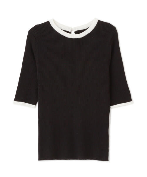 PROPORTION BODY DRESSING（プロポーションボディドレッシング）の「２ｗａｙ襟付き半袖リブニット / 1215170411（ニット/セーター・レディース・グレー/ブラック・FREE）」の15枚目の写真