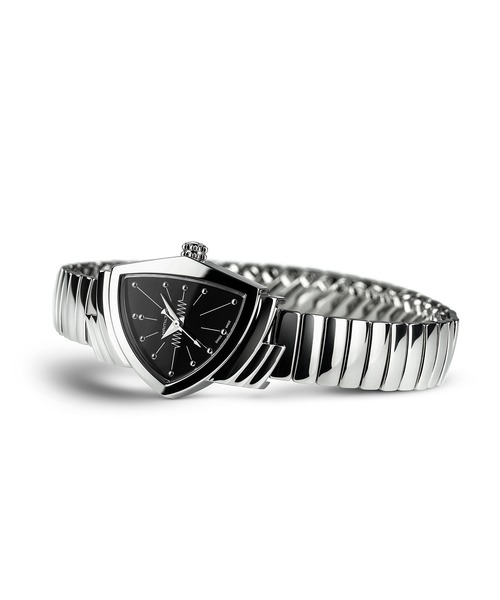 VENTURA（ベンチュラ）の「HAMILTON [ハミルトン] 腕時計 Ventura （ベンチュラ） Quartz クオーツ 24.00MM x 36.5MM ブラック×シルバー（アナログ腕時計・レディース・ブラック・FREE）」の3枚目の写真
