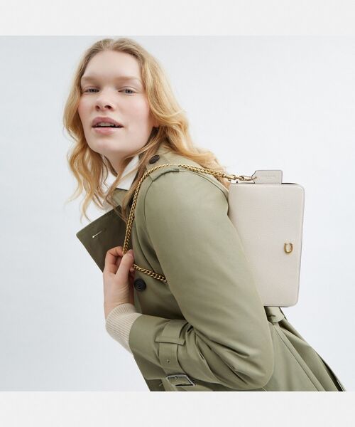 ☆新品・未使用☆ COACH シボ革 ボディバッグ アイボリー COACH コーチ CE725 キルティング ハート クロスボディ バッグ