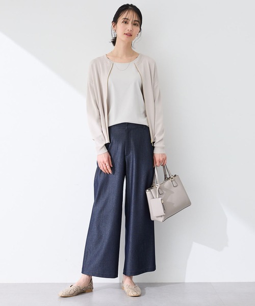 A/C DESIGN BY ALPHA CUBIC（エーシーデザインバイアルファキュービック）の「【接触冷感・UVカット】スムースタンクトップ【綿100%】（Tシャツ/カットソー・レディース・ライトグレー/サックスブルー・LL/M/L）」の16枚目の写真