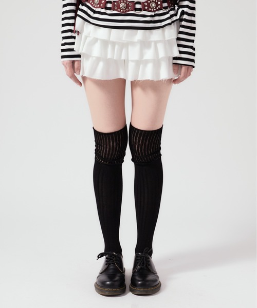 Chick（チック）の「Basic High Socks / 韓国スタイル シンプルレディースハイソックス 無地（ソックス/靴下・レディース・グレー/杢グレー/ブラック/ホワイト・FREE）」の16枚目の写真