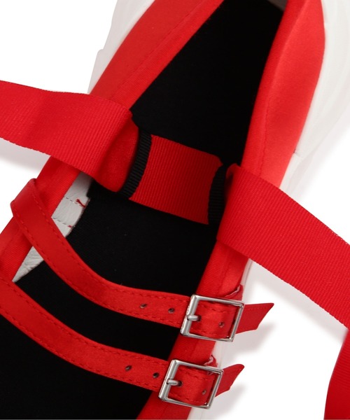 AKIKOAOKI(アキコアオキ)の「AKIKOAOKI/アキコアオキ/別注Giselle - Satin/RED(バレエシューズ・レディース・レッド・38/39/35/36/37)」の5枚目の写真