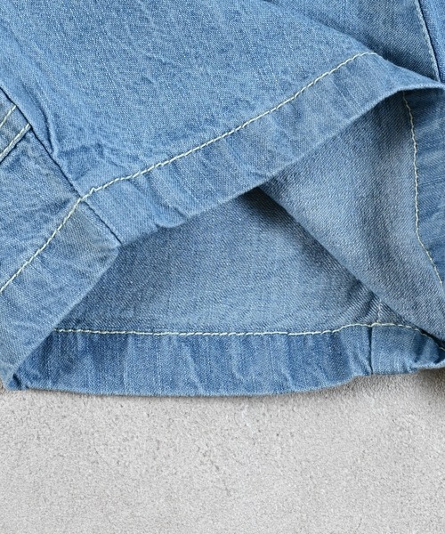 MARKEY'S(マーキーズ)の「デニムスモッキングキュロットパンツ(デニムパンツ・キッズ・ブルー/ライトブルー・80/90/100/110/120/130/140/150)」の10枚目の写真