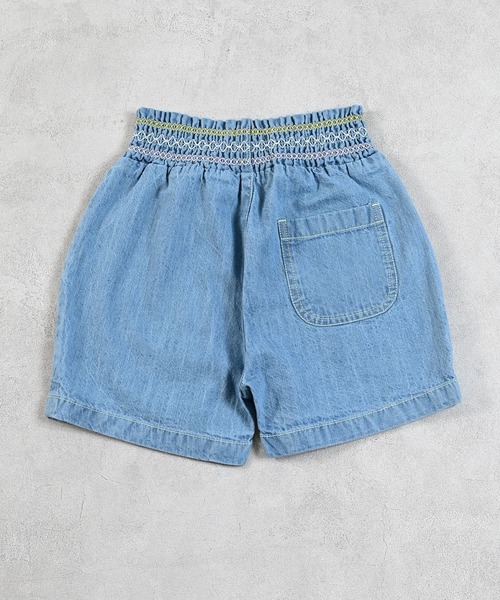 MARKEY'S(マーキーズ)の「デニムスモッキングキュロットパンツ(デニムパンツ・キッズ・ブルー/ライトブルー・80/90/100/110/120/130/140/150)」の7枚目の写真