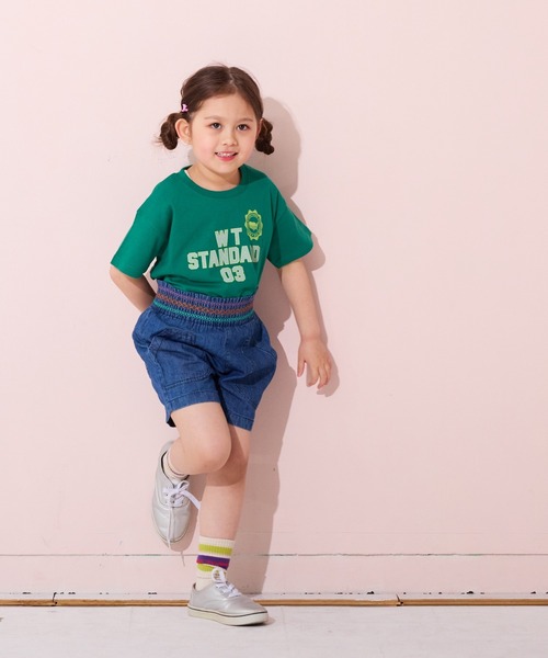 MARKEY'S(マーキーズ)の「デニムスモッキングキュロットパンツ(デニムパンツ・キッズ・ブルー/ライトブルー・80/90/100/110/120/130/140/150)」の17枚目の写真