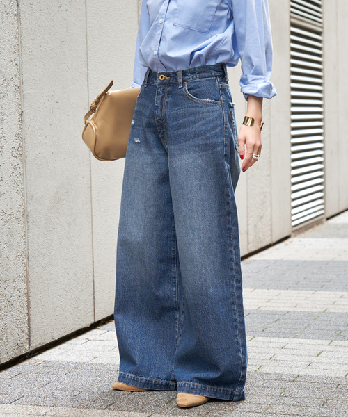 Spick & Span（スピックアンドスパン）の「《追加》5 1/2 BAGGY DENIM（デニムパンツ・レディース・サックスブルー/ブルー系その他・27/28/29/26）」の6枚目の写真