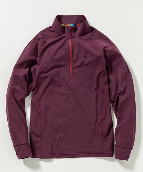 tシャツ phenix OUTDOOR(フェニックスアウトドア) レディース ハーフジップ長袖Tシャツ ロングスリーブTシャツ (吸水速乾 / 通気性 セール】phenix OUTDOOR(フェニックスアウトドア) レディース