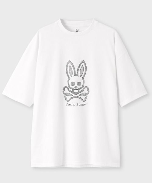Psycho Bunny（サイコバニー）の「[WEB限定]ハンドライトロゴ  ワイドリラックス Tシャツ（Tシャツ/カットソー・メンズ・ブラック/ホワイト・SMALL/MEDIUM/LARGE/X-LARGE）」の4枚目の写真