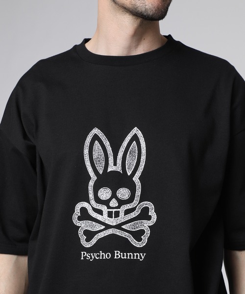 Psycho Bunny（サイコバニー）の「[WEB限定]ハンドライトロゴ  ワイドリラックス Tシャツ（Tシャツ/カットソー・メンズ・ブラック/ホワイト・SMALL/MEDIUM/LARGE/X-LARGE）」の8枚目の写真