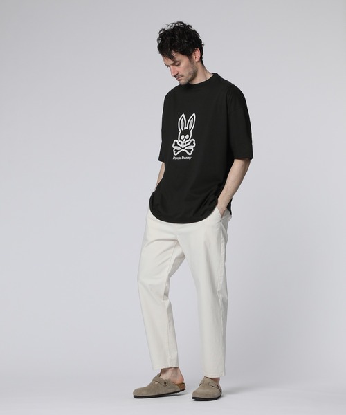 Psycho Bunny（サイコバニー）の「[WEB限定]ハンドライトロゴ  ワイドリラックス Tシャツ（Tシャツ/カットソー・メンズ・ブラック/ホワイト・SMALL/MEDIUM/LARGE/X-LARGE）」の15枚目の写真