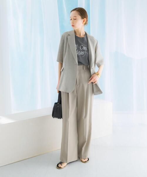 セール】リネンライクハーフスリーブジャケット（その他アウター