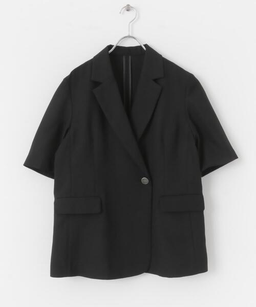 URBAN RESEARCH ROSSO WOMEN（アーバンリサーチ　ロッソ）の「リネンライクハーフスリーブジャケット（その他アウター・レディース・ベージュ/ブラック・FREE）」の17枚目の写真