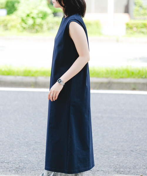 EKAL（エカル）の「『吸水速乾/UVカット』DRY OUT SLEEVLESS ONE-PIECE（ワンピース・レディース・ネイビー/チャコールグレー/アイボリー/ブラウン系その他・FREE）」の4枚目の写真