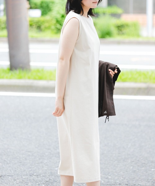 EKAL（エカル）の「『吸水速乾/UVカット』DRY OUT SLEEVLESS ONE-PIECE（ワンピース・レディース・ネイビー/チャコールグレー/アイボリー/ブラウン系その他・FREE）」の5枚目の写真