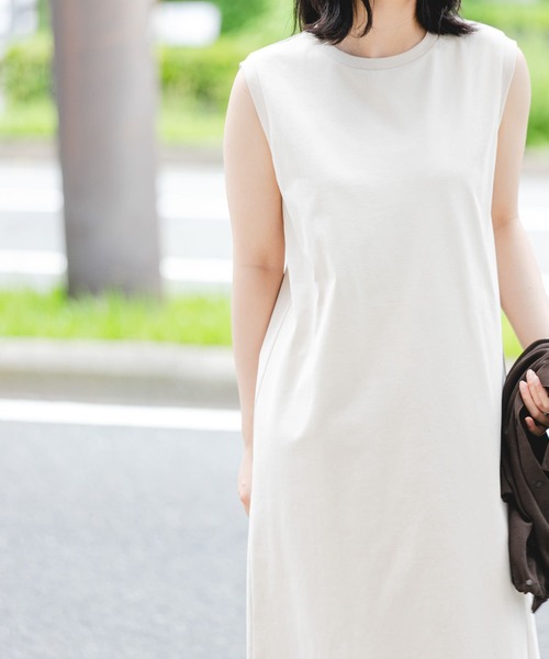 EKAL（エカル）の「『吸水速乾/UVカット』DRY OUT SLEEVLESS ONE-PIECE（ワンピース・レディース・ネイビー/チャコールグレー/アイボリー/ブラウン系その他・FREE）」の6枚目の写真